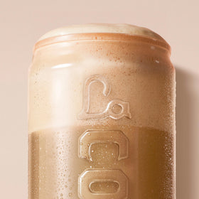 La Colombe nutrition panel closeup shows 150 mg caffeine and 130 calories.