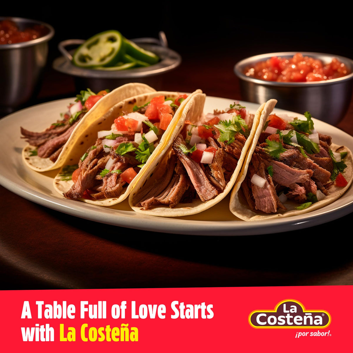 La Costeña 24-pack cans displayed for easy pantry stocking.