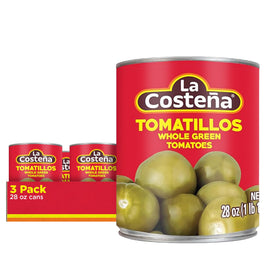 La Costeña green tomatillos in water packed for pure flavor and easy salsa.
