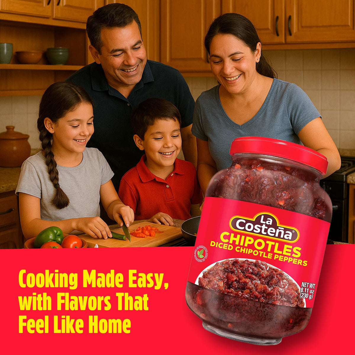 La Costeña pickled jalapenos, diced, ideal for tacos, nachos, and salads.