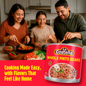 La Costeña pinto beans in a bowl for a hearty meal.