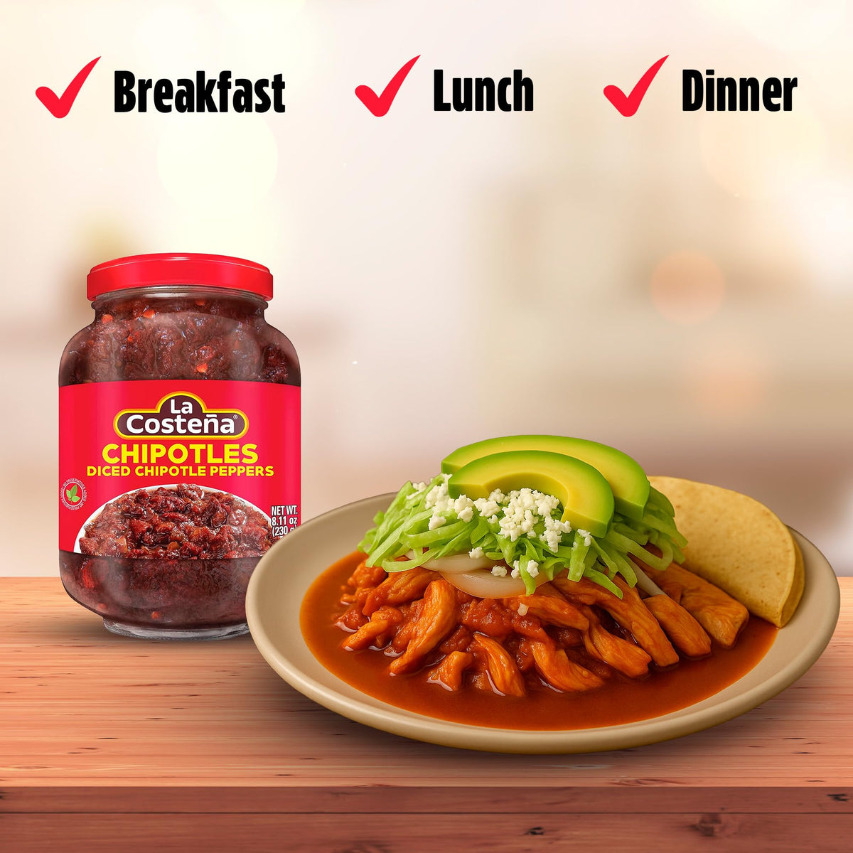 La Costeña ready-to-use jarred vegetables for quick weeknight meals.