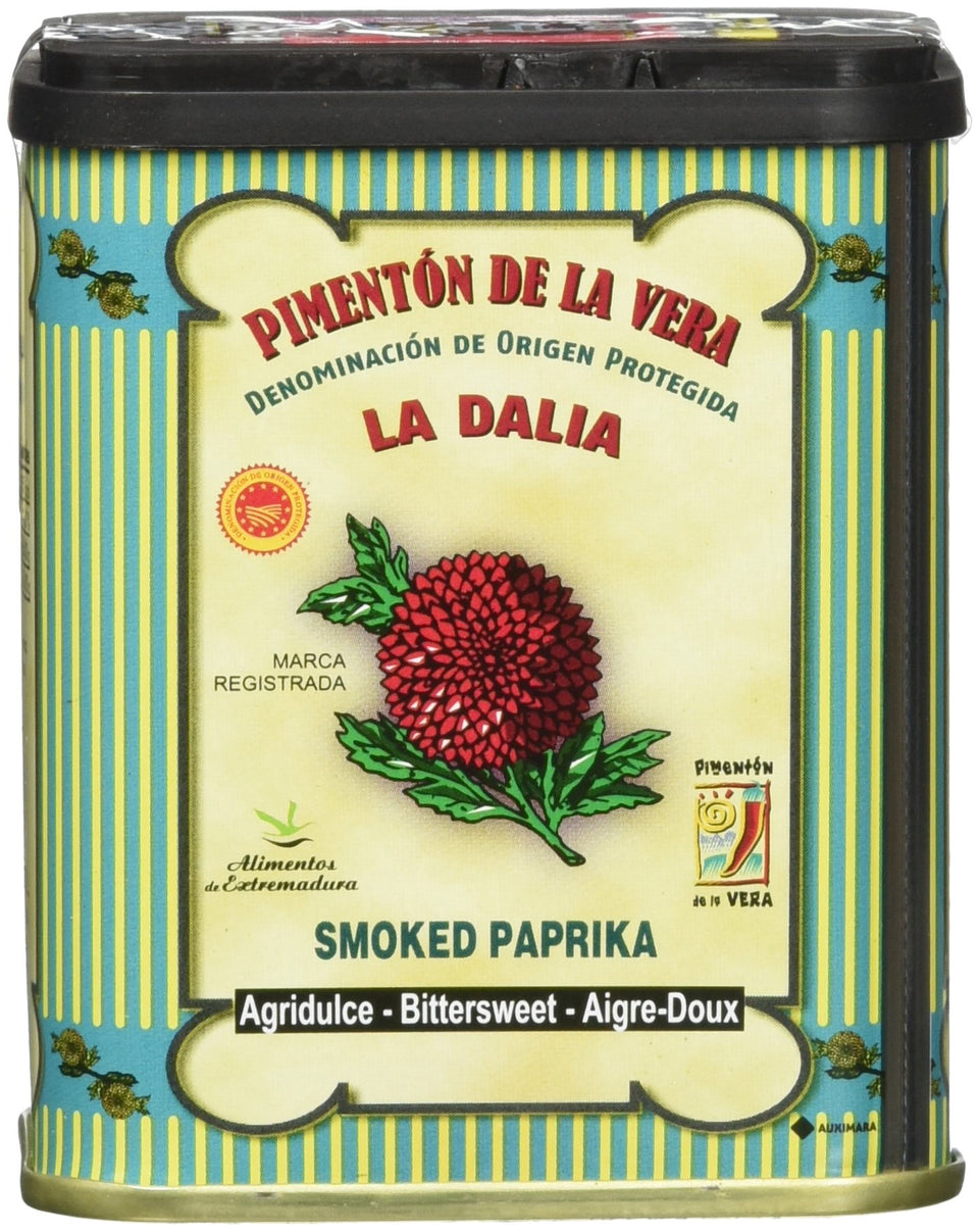 La Dalia three-pack smoked paprika trio enhances flavor in chicken, meats, rice, and sauces.