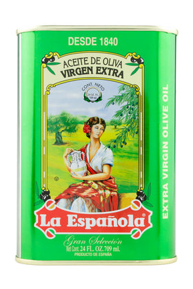 La Española first cold pressed olive oil 24oz bottle with fresh, balanced flavor for dips.