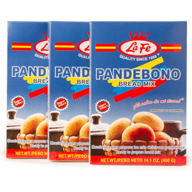 La Fe Pan de Bono bread mix pack front showcases authentic Colombian cheese bread mix ready to bake
