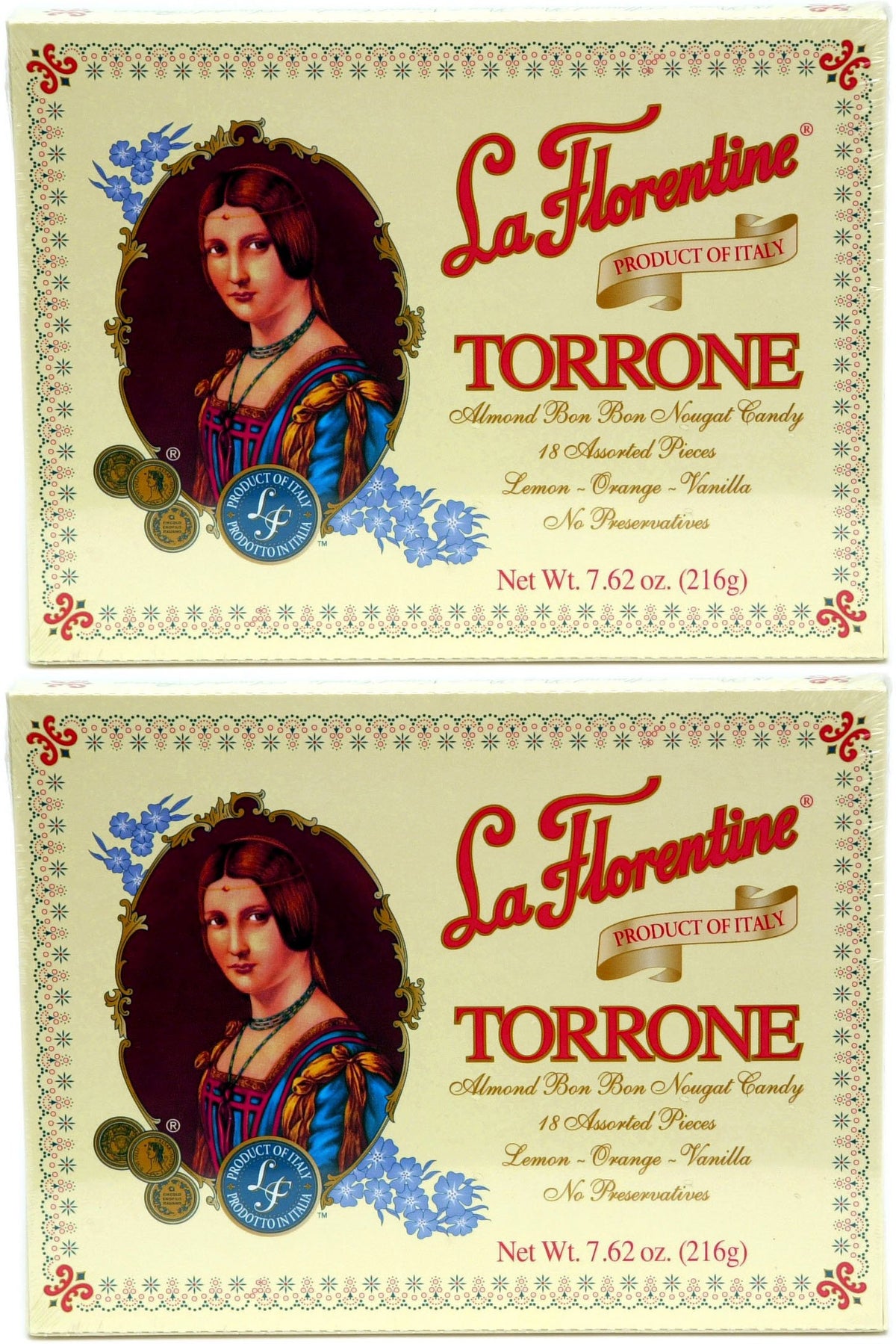 La Florentine Torrone 18pc assortment box – premium Italian nougat for gifting and sharing