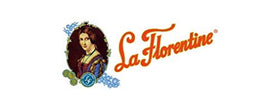 La Florentine Torrone Candy almond nougat close-up, Italian confection.