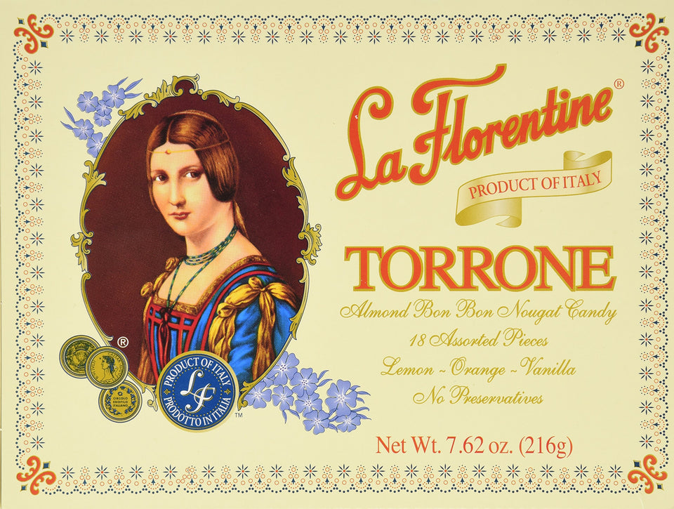 La Florentine Torrone assortment box with 18 pieces, ideal for gifting and sharing.