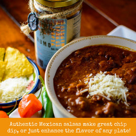 La Fundidora salsas tasting spread — versatile dips and toppings for gatherings.