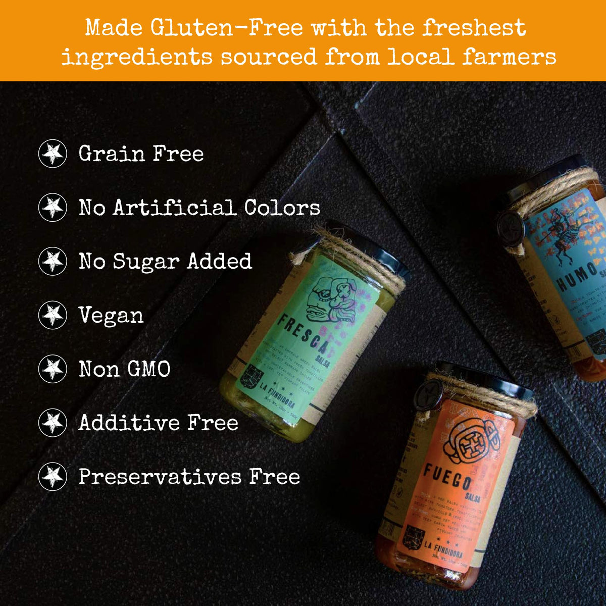 La Fundidora Trio on shelf — convenient 3-flavor set for varied meals.