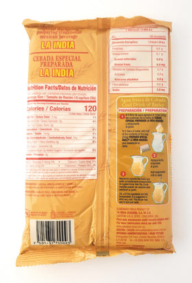 La India Verdena barley storage bag illustrating easy freshness and organization.