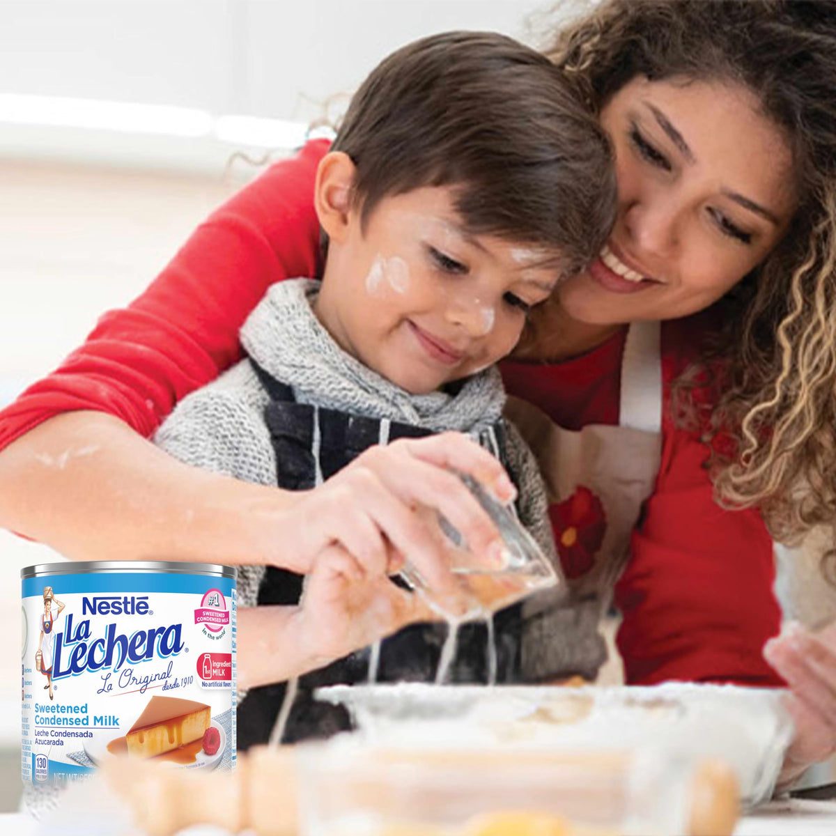 La Lechera displayed with dessert ideas for home bakers.