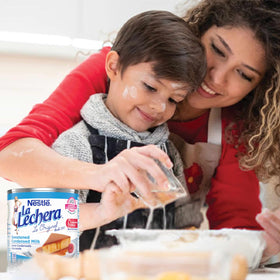 La Lechera displayed with dessert ideas for home bakers.