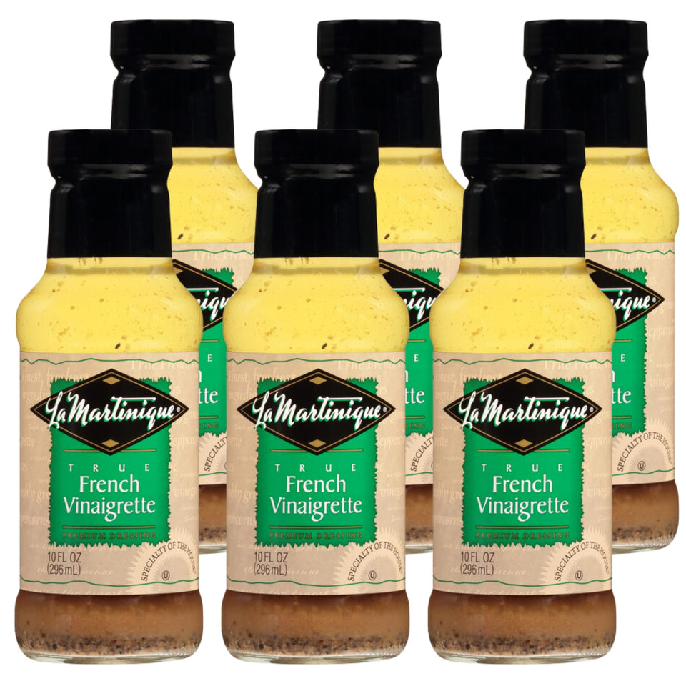 LA MARTINIQUE French vinaigrette bottle highlighting rich flavor ideal for salads.