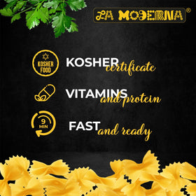 La Moderna Bow Tie Pasta cooking action in boiling water