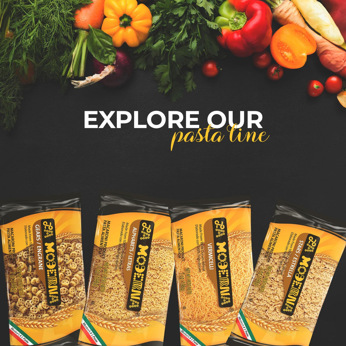 La Moderna Bow Tie Pasta Kosher and non-GMO label on the package