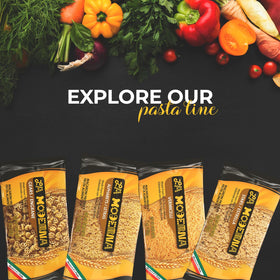 La Moderna Bow Tie Pasta Kosher and non-GMO label on the package