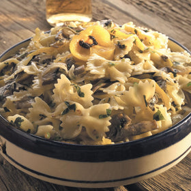 La Moderna Bow Tie Pasta served in a fresh pasta salad