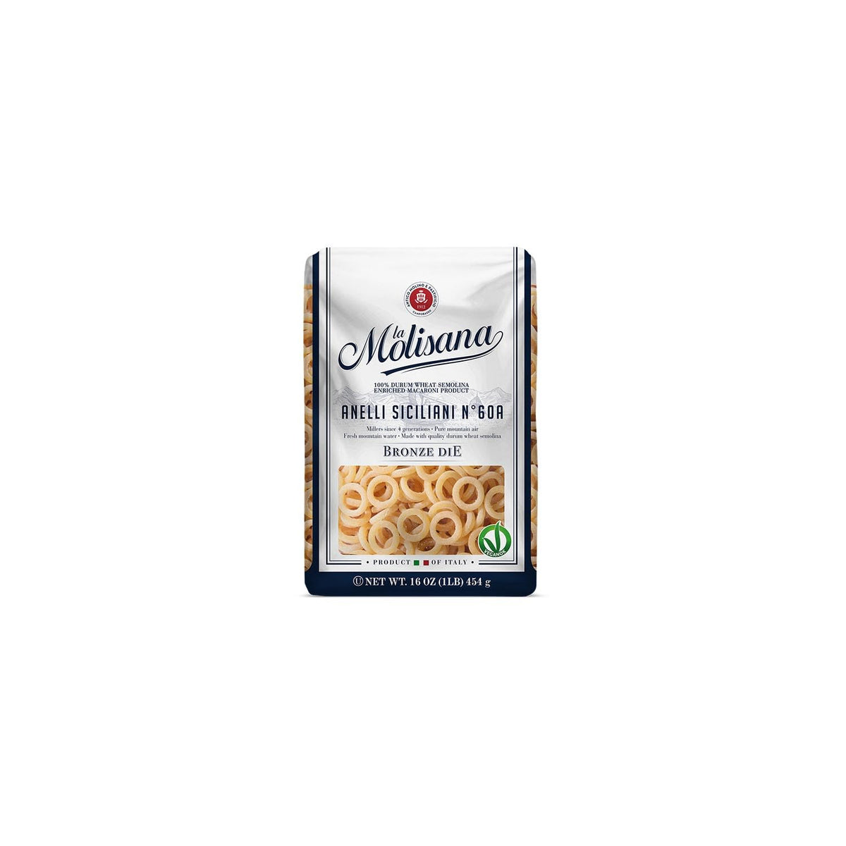 La Molisana Anelli Siciliani pasta in a rustic kitchen, ready for comforting meals.