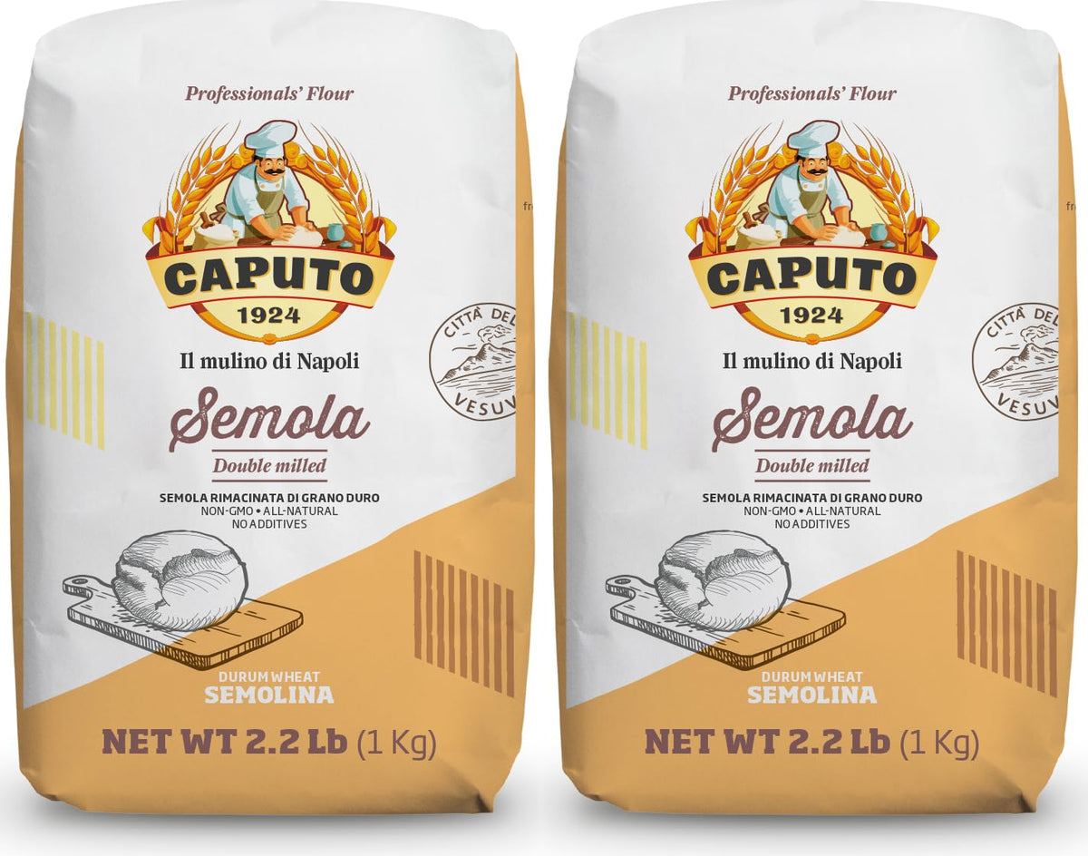 La Molisana Molino Antimo semolina flour pack-2-bag for versatile doughs like pizza and pasta