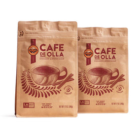 La Monarca Café de Olla ground coffee packs offer a bold morning brew.