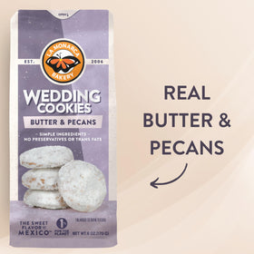 La Monarca Bakery cookies dusted with powdered sugar, perfect for gifting.