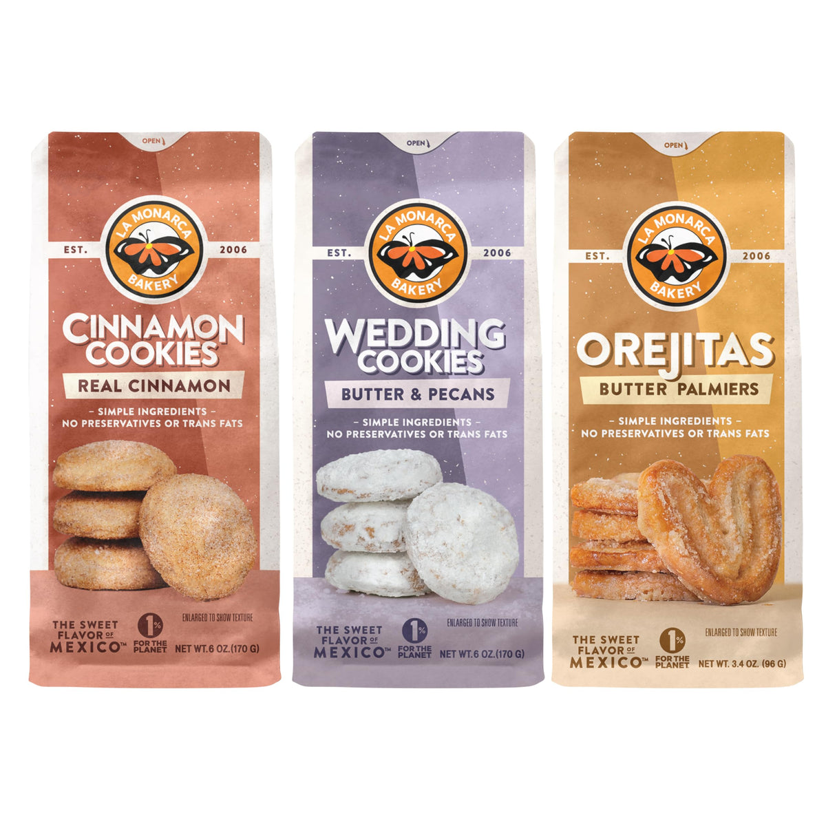 La Monarca Cinnamon Cookies Pack – butter shortbread with cinnamon, great with coffee.