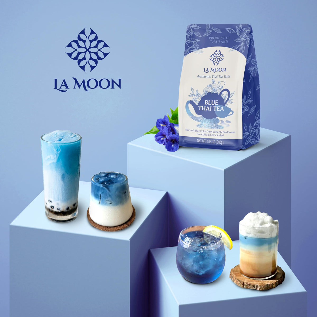 LA MOON TEA Northern Thailand origin ingredients emphasize local sourcing.