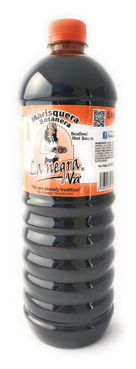 La Negra Va salsa marisquera over pasta, savory pairing for dinner.