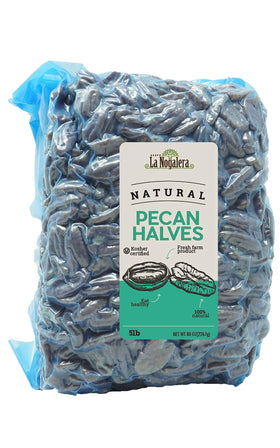 Grupo La Nogalera pecans vacuum-sealed bag with 5 lb supply and freshness