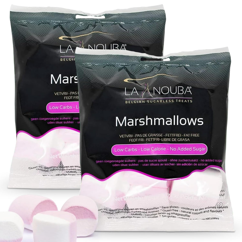 La Nouba Sugar Free Marshmallows two-pack, ideal for sugar-conscious snacking.
