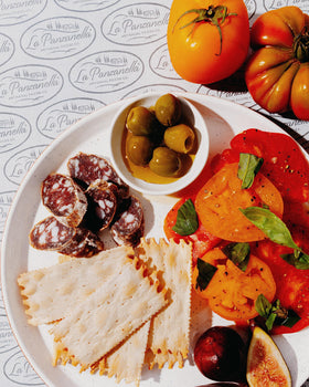 Packaging display of La Panzanella Croccantini Rosemary crackers