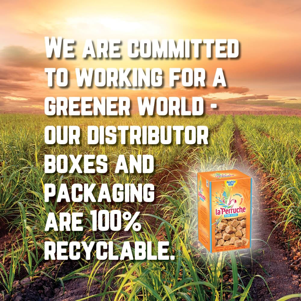 La Perruche packaging uses recyclable materials for greener sugar upgrades.