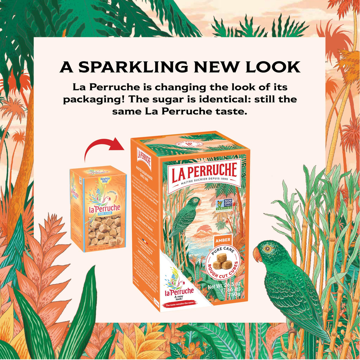 La Perruche cubes dissolve in hot tea, releasing caramel vanilla notes.