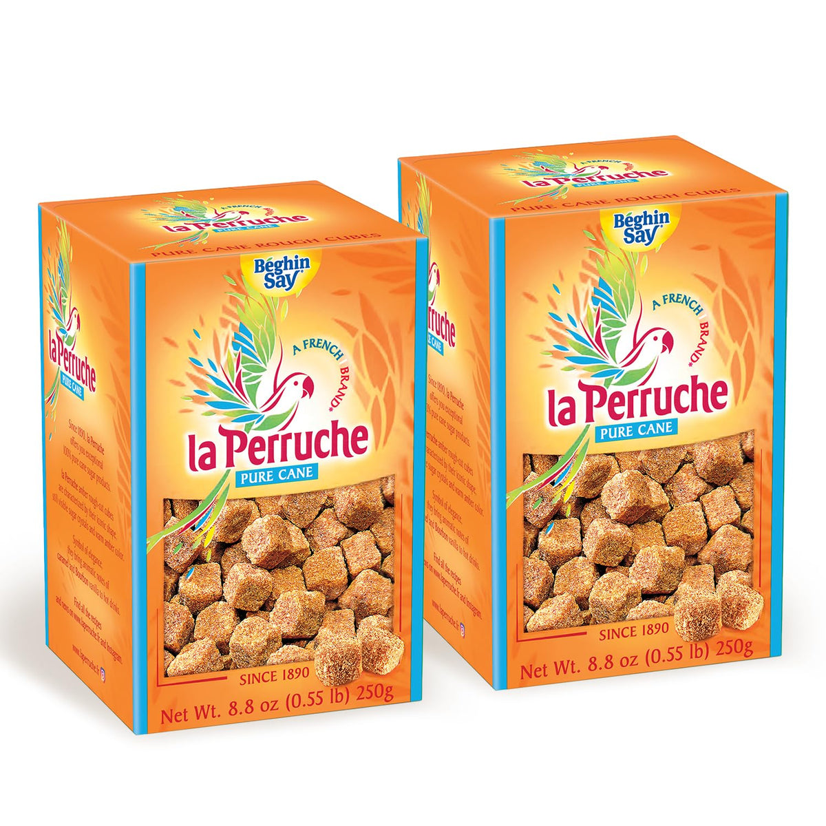La Perruche brown sugar cubes box front for refined coffee rituals