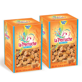 La Perruche brown sugar cubes box front for refined coffee rituals