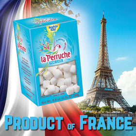 La Perruche sugar cubes dissolving in hot drink for balanced sweetness.