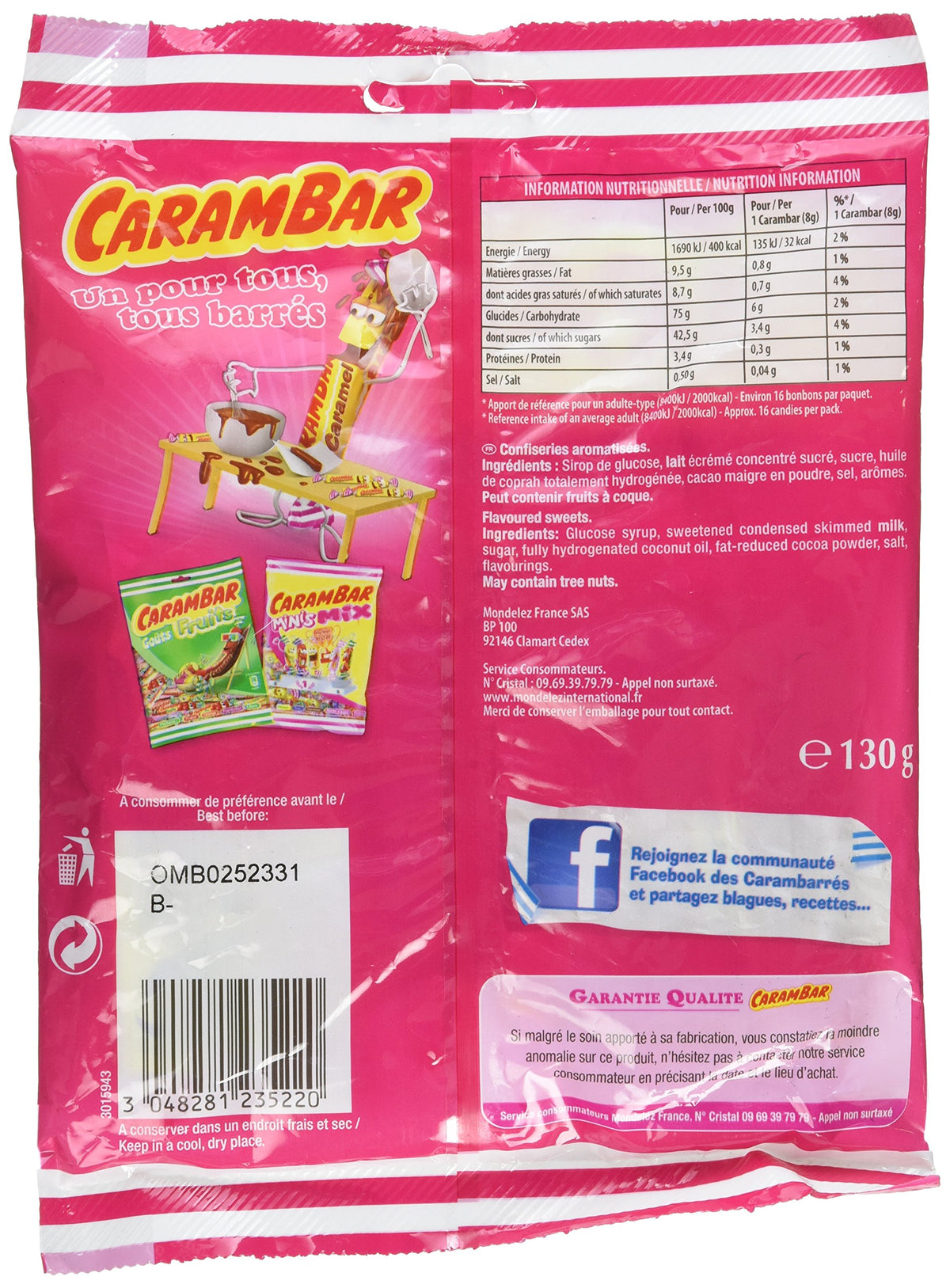 La Pie qui Chante Carambar close-up, caramel baton candy ideal for dessert toppings.