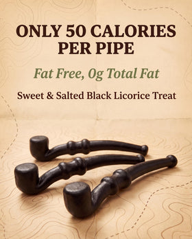 La Pipette Old Fashioned Licorice Pipes, traditional bite with a firm chew.