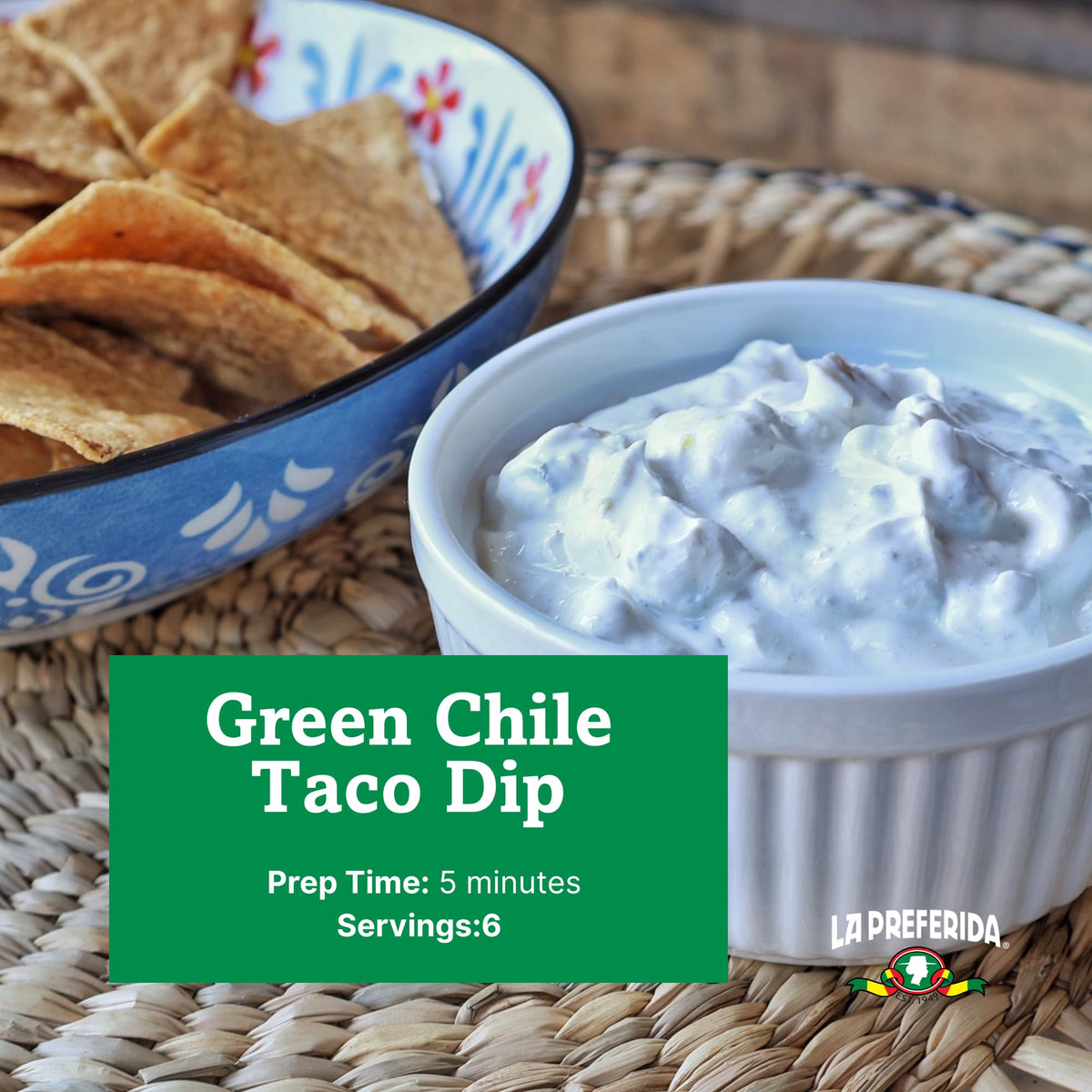 LA PREFERIDA roasted and peeled chiles used in a casserole or bowl dish.