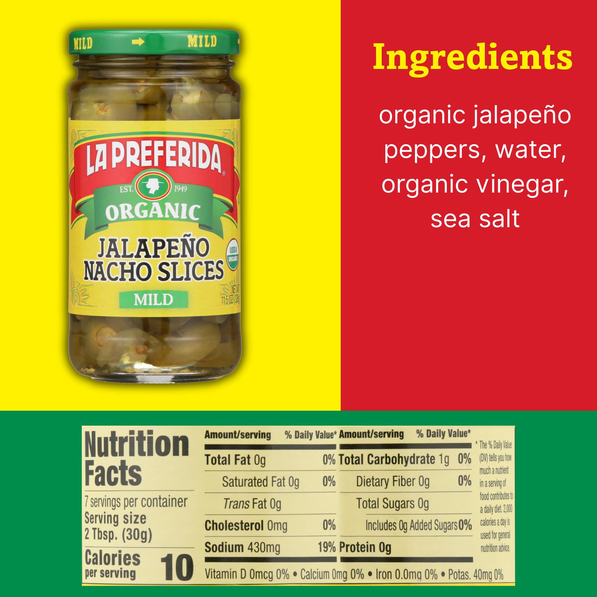 La Preferida seedless jalapeños in brine close-up for bold flavor.