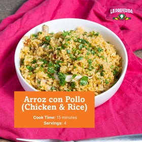 La Preferida rice with peppers and spices ready to serve.