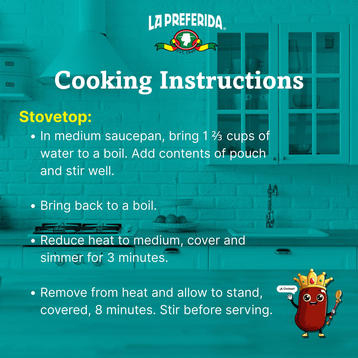 La Preferida rice with vegan-friendly ingredients supports plant-based meals.
