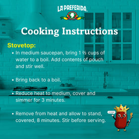La Preferida rice with vegan-friendly ingredients supports plant-based meals.