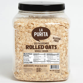 La Purita gluten-free oats in a bowl for hearty porridge