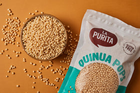 La Purita Quinoa Pops on cereal adds protein-rich texture.