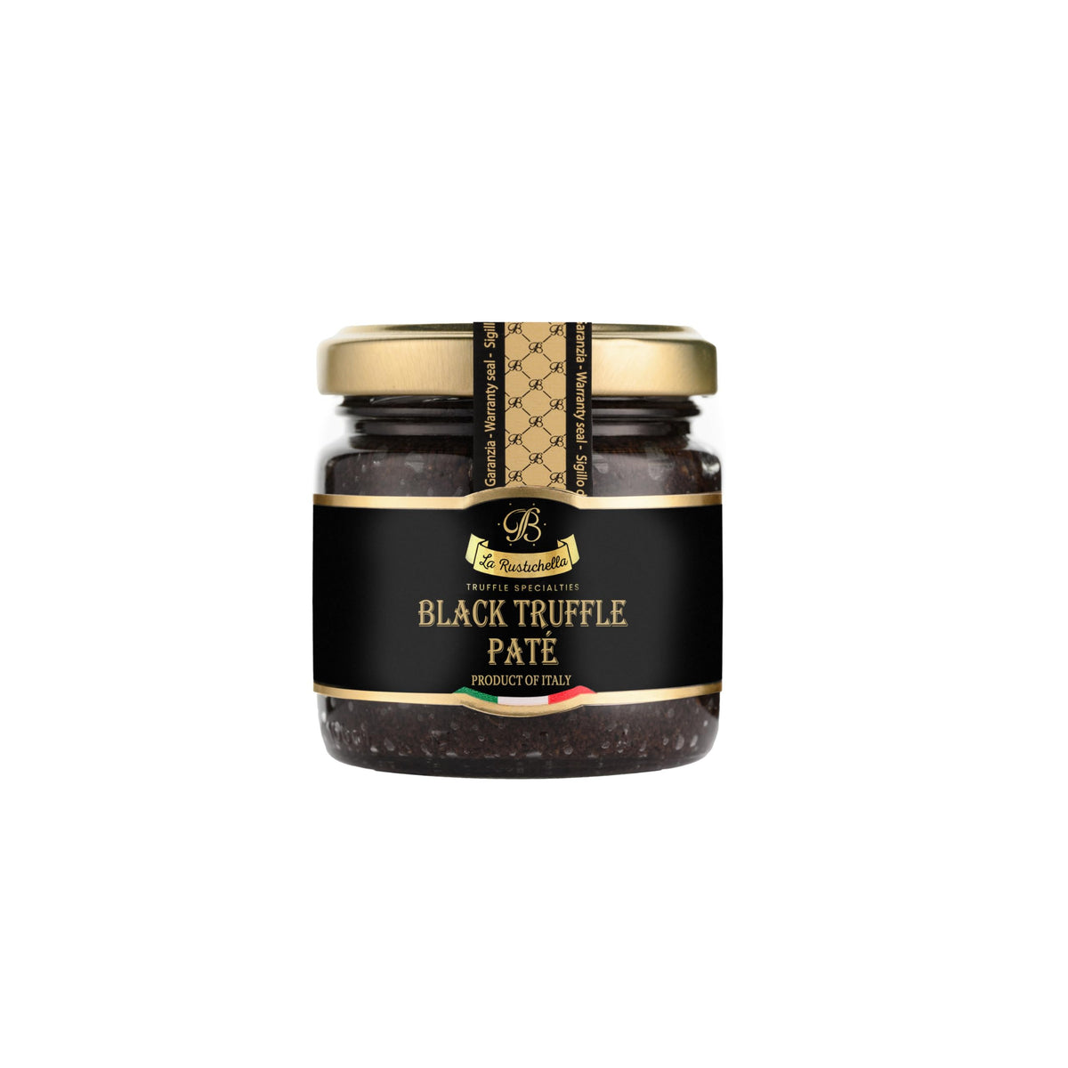 La Rustichella black truffle pate jar showing premium flavor for elegant crostini