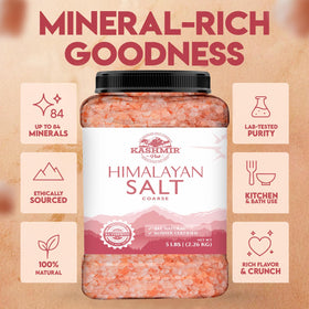 LA SALT CO Kashmir pink salt for bath rituals, promoting relaxation.