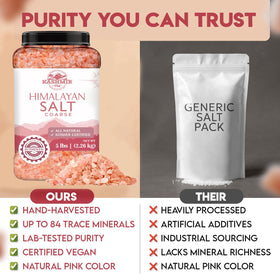 LA SALT CO pink Himalayan salt enhances roasted vegetables and seafood.