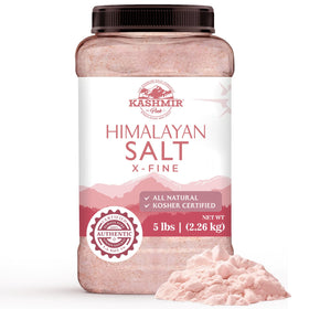 LA SALT CO Kashmir pink salt jar with fine grains ideal for everyday cooking.